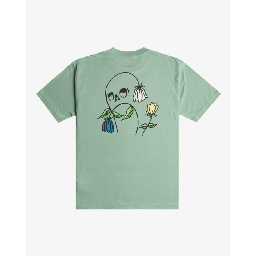Men's Rvca Flower Skull T-Shirt