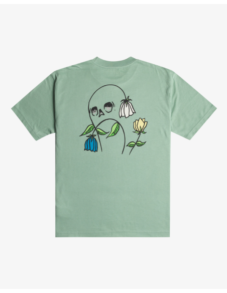 Men's Rvca Flower Skull T-Shirt