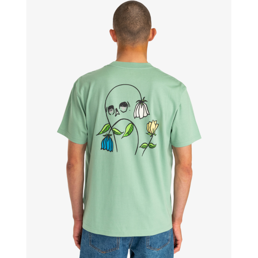 Men's Rvca Flower Skull T-Shirt