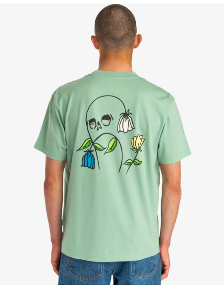 Men's Rvca Flower Skull T-Shirt