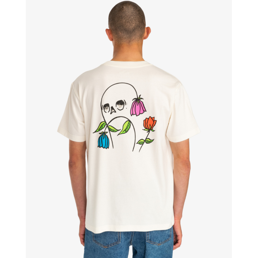 Men's Rvca Flower Skull T-Shirt