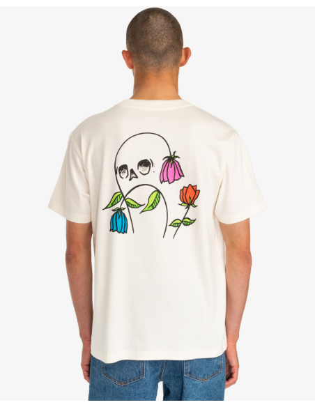 Men's Rvca Flower Skull T-Shirt
