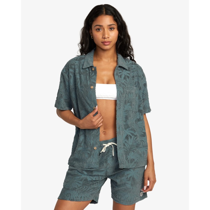 Men's Rvca Palms Down Shirt Ss