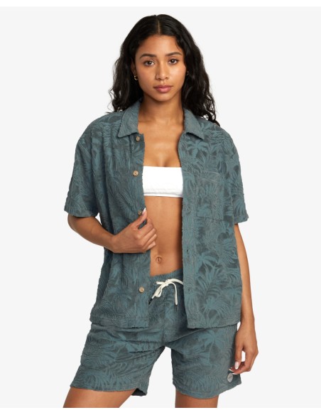 Men's Rvca Palms Down Shirt Ss