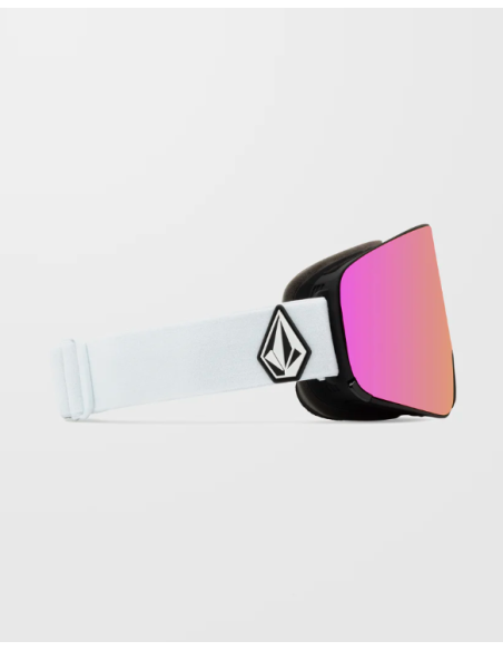 Volcom Odyssey Matte White Goggle Pink Chrome