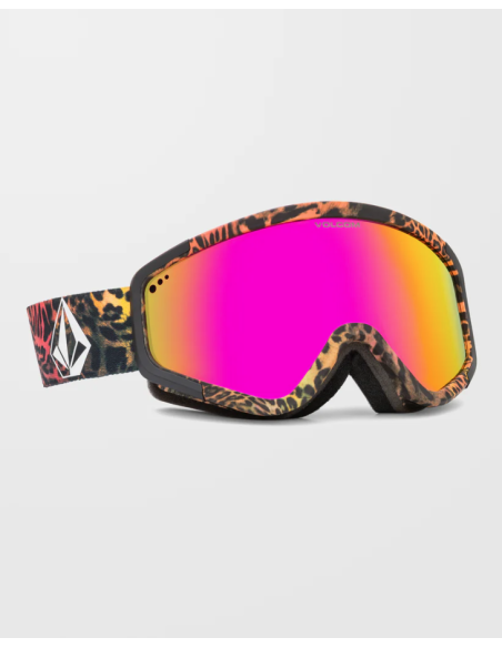 Volcom Attunga Acid Leopard Goggle Pink Chrome