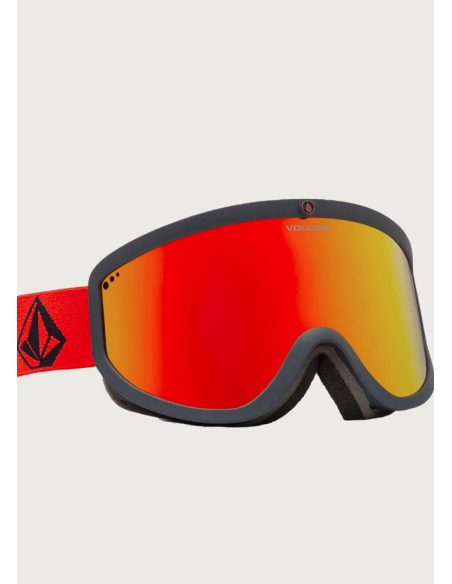 Volcom Footprints Crimson Cobalt Goggle Red Chrome
