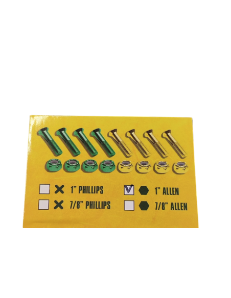 Shake Junts Bolts 1" Allen 4Green 4Yellow