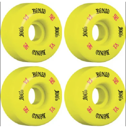 Bones Wheels 100's Yellow VI