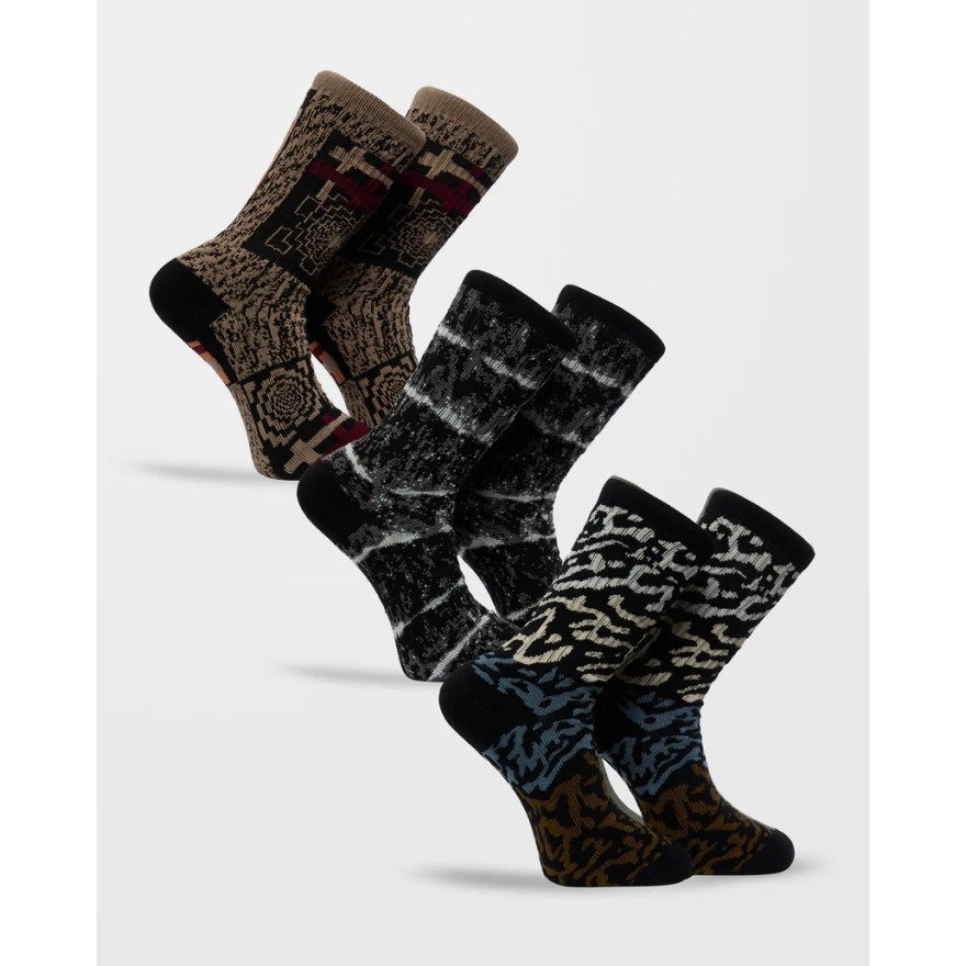 Men's Volcom Printa Stoney Sock 3Pk