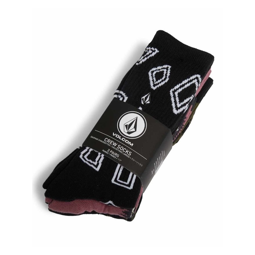 Men's Volcom Print Mixer Sock 3Pk