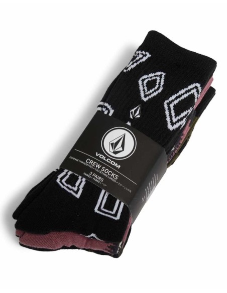 Men's Volcom Print Mixer Sock 3Pk