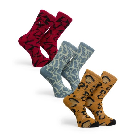 Men's Volcom Print Mixer Sock II 3Pk
