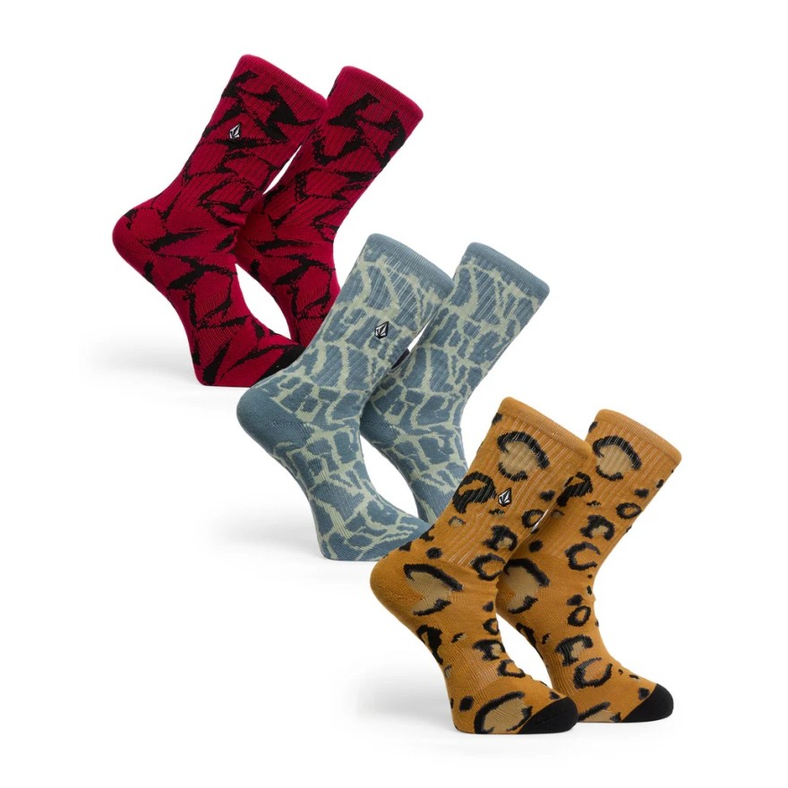 Men's Volcom Print Mixer Sock II 3Pk
