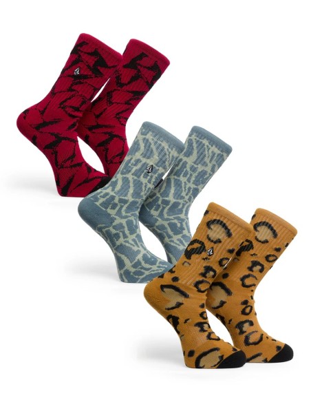 Men's Volcom Print Mixer Sock II 3Pk