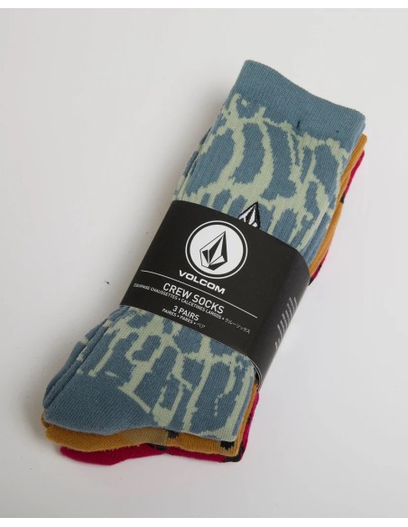 Men's Volcom Print Mixer Sock II 3Pk