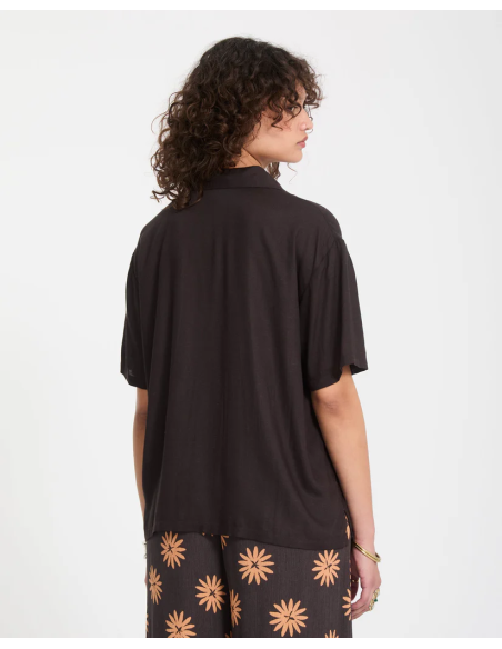 Women's Volcom Emb Midnite Ramble Top Shirt Ss