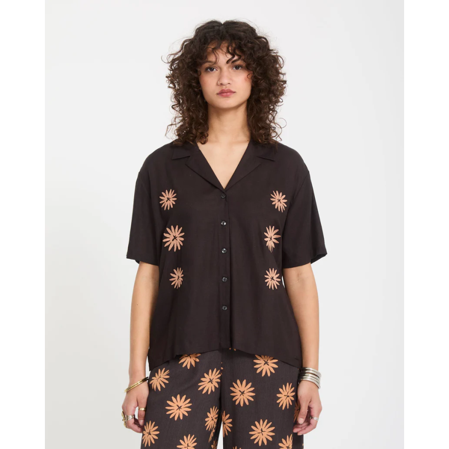 Women's Volcom Emb Midnite Ramble Top...