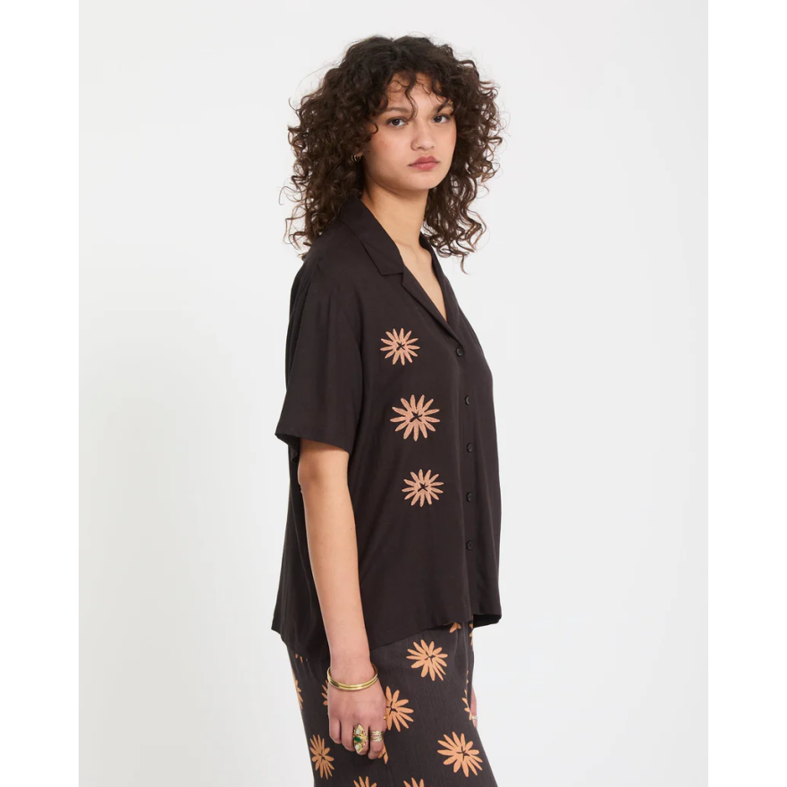 Women's Volcom Emb Midnite Ramble Top...