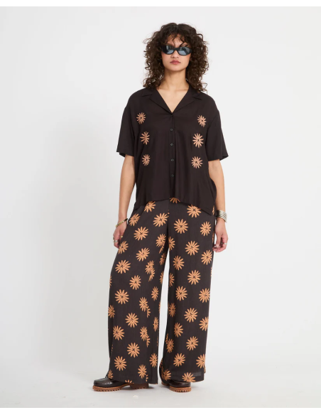 Women's Volcom Emb Midnite Ramble Top Shirt Ss