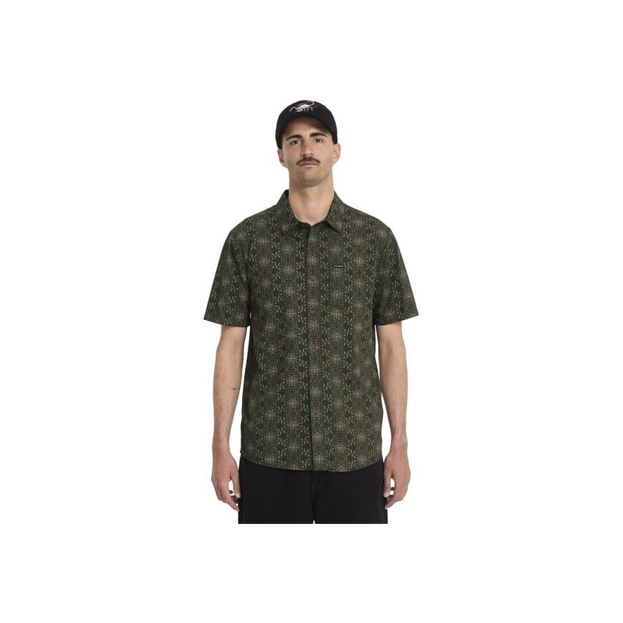 Men's Volcom Scaler Stone Woven Shirt Ss