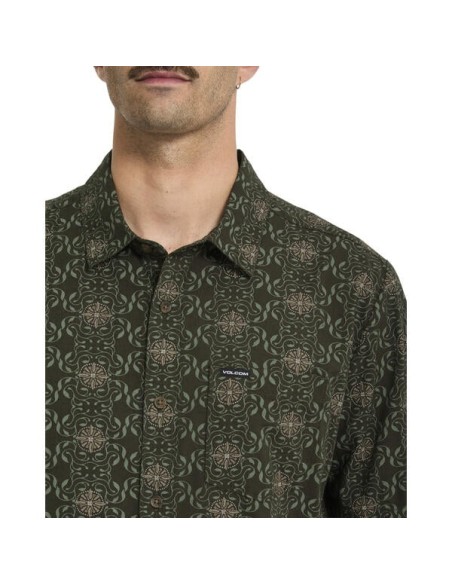 Men's Volcom Scaler Stone Woven Shirt Ss