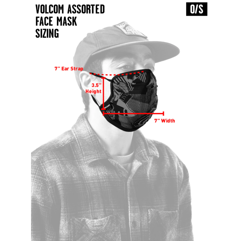 Unisex Volcom Facemask Asst Br Unisex Volcom Facemask Asst Br