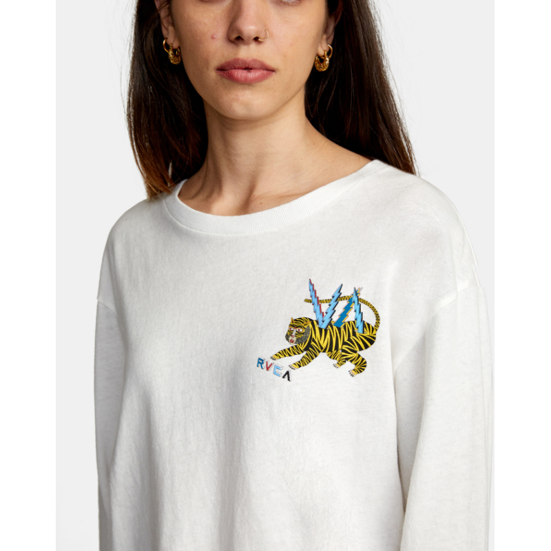 Women's Rvca Leines Tiger L/s