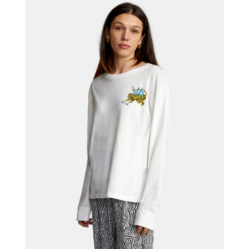 Women's Rvca Leines Tiger L/s