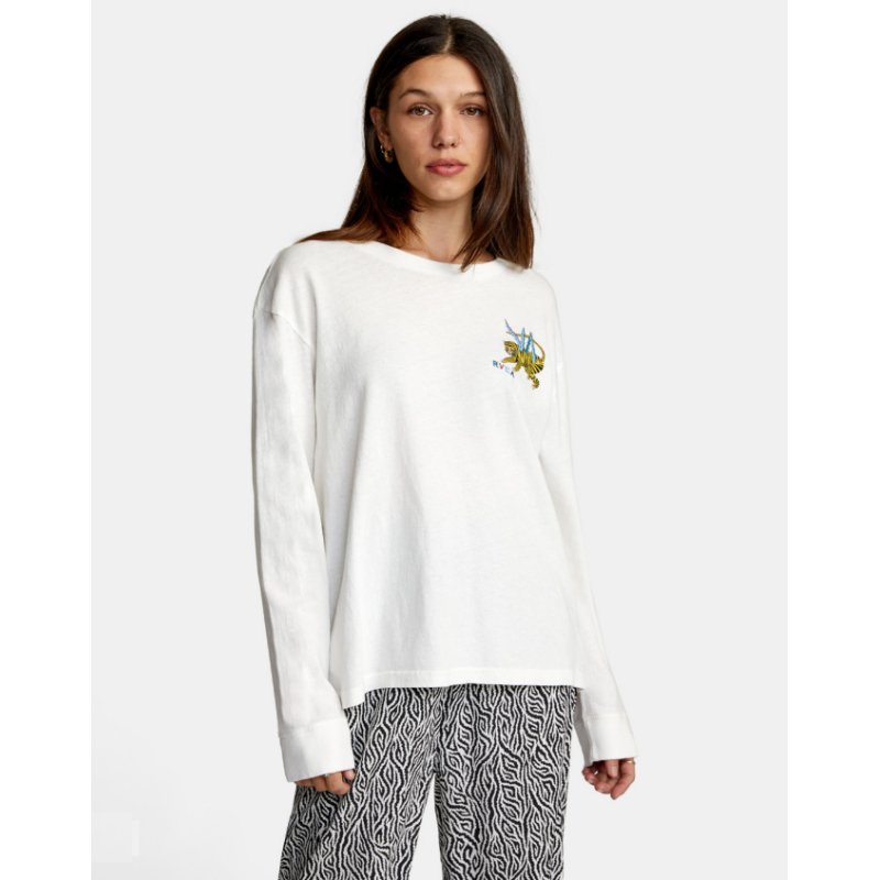 Women's Rvca Leines Tiger L/s