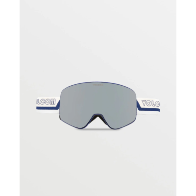 Volcom Odyssey Dark Blue Off White Sky Goggle Silver Chrome