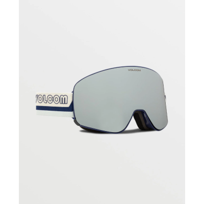 Volcom Odyssey Dark Blue Off White Sky Goggle Silver Chrome