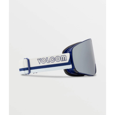 Volcom Odyssey Dark Blue Off White Sky Goggle Silver Chrome