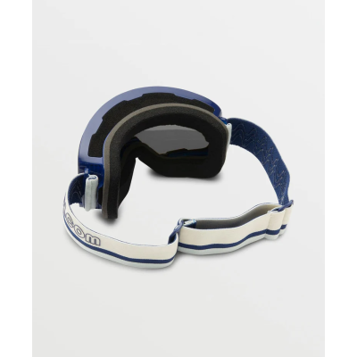 Volcom Odyssey Dark Blue Off White Sky Goggle Silver Chrome