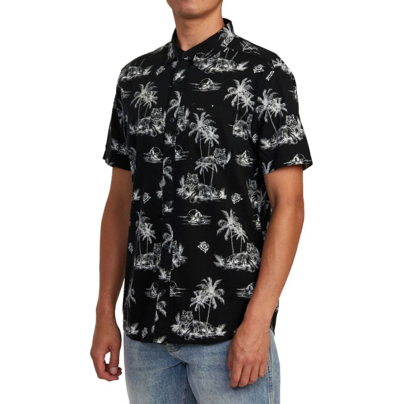 Men's Rvca Jean Jean Prowler Shirt Ss