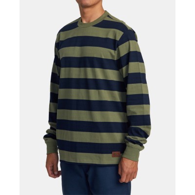 Men's Rvca Chainmail Stripe Ls