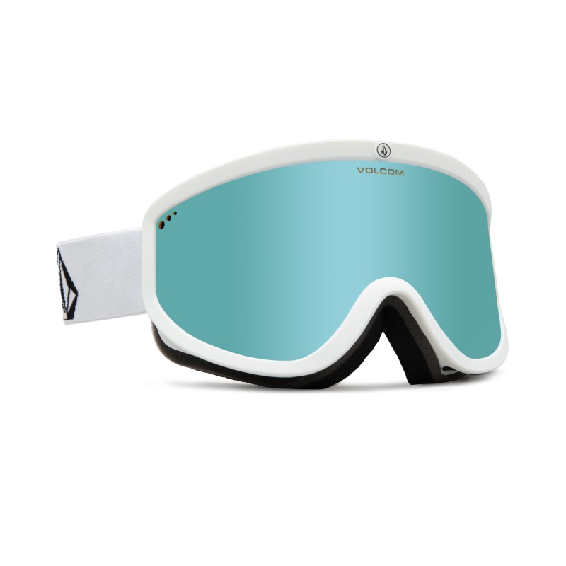 Volcom Footprints Matte White Stone Goggles Ice Chrome