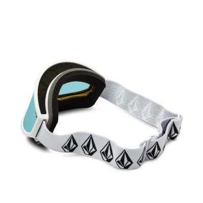 Volcom Footprints Matte White Stone Goggles Ice Chrome + BL