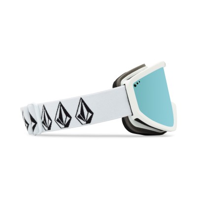 Volcom Footprints Matte White Stone Goggles Ice Chrome + BL
