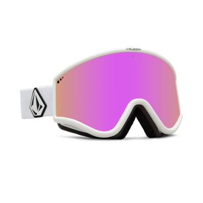 Volcom Yae Matte White Goggle Pink Chrome