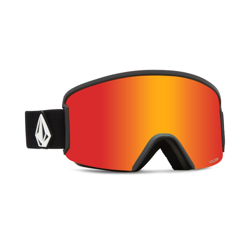 Volcom Garden Matte Black Goggle Red Chrome