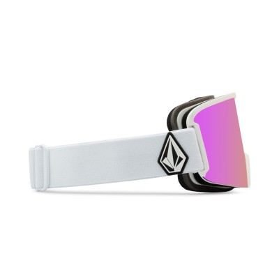Volcom Garden Matte White Goggle Pink Chrome