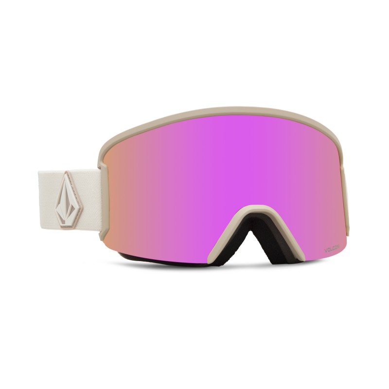 Volcom Garden Khakiest Sand Goggle Pink Chrome + BL